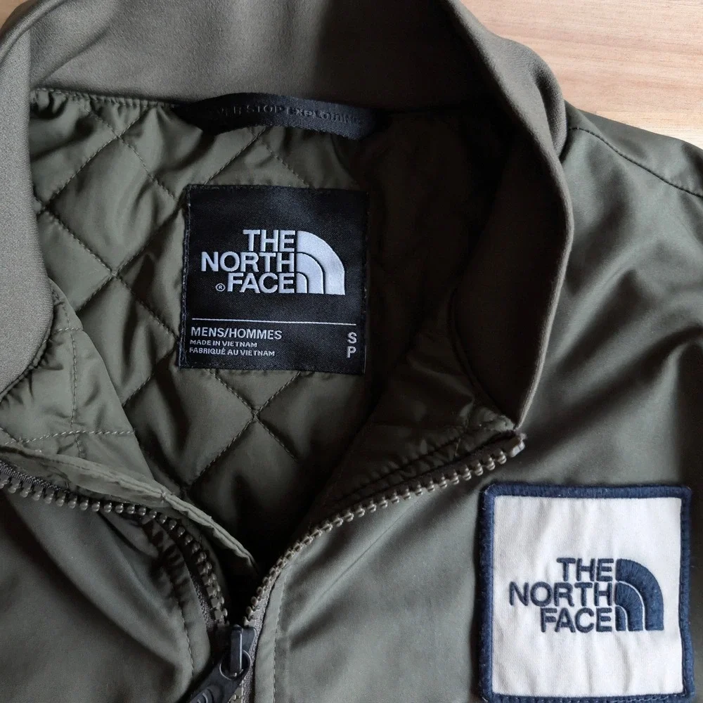 The North Face Men's Vintage Rare Jester Bomber Jacket Olive Green Patch Small
